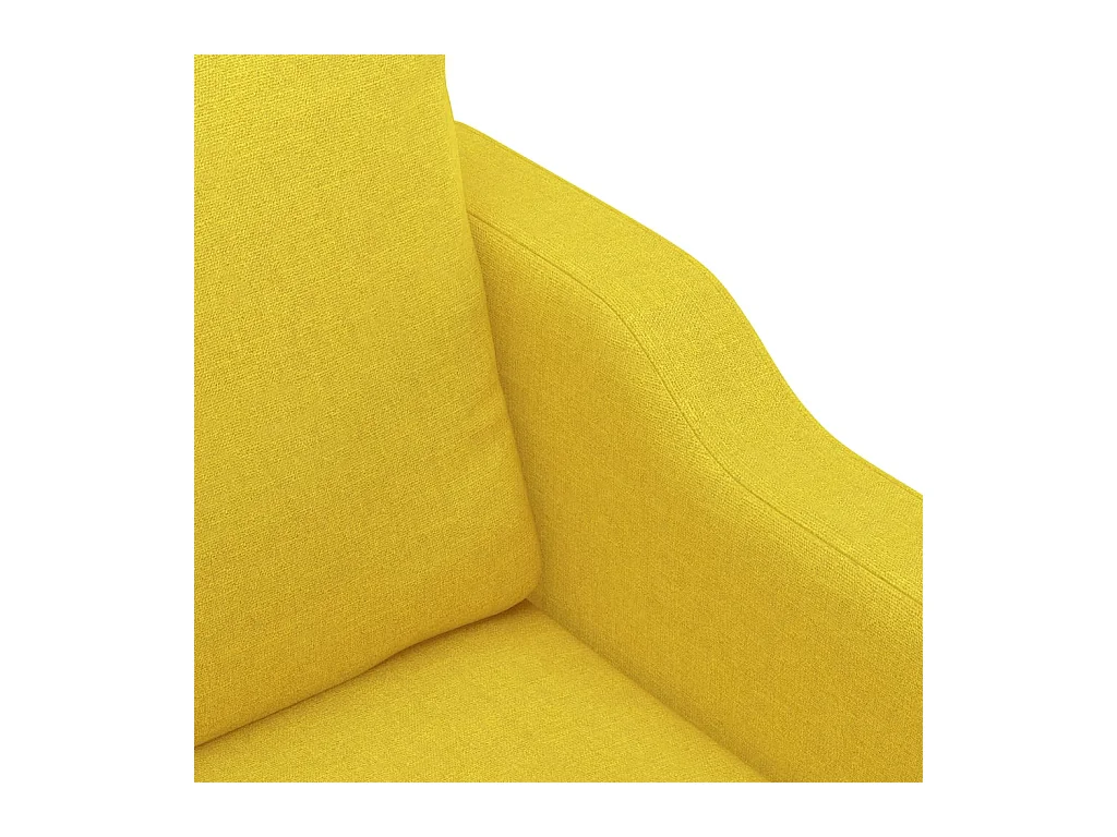 Canapé à 3 places Jaune clair 180 cm Tissu
