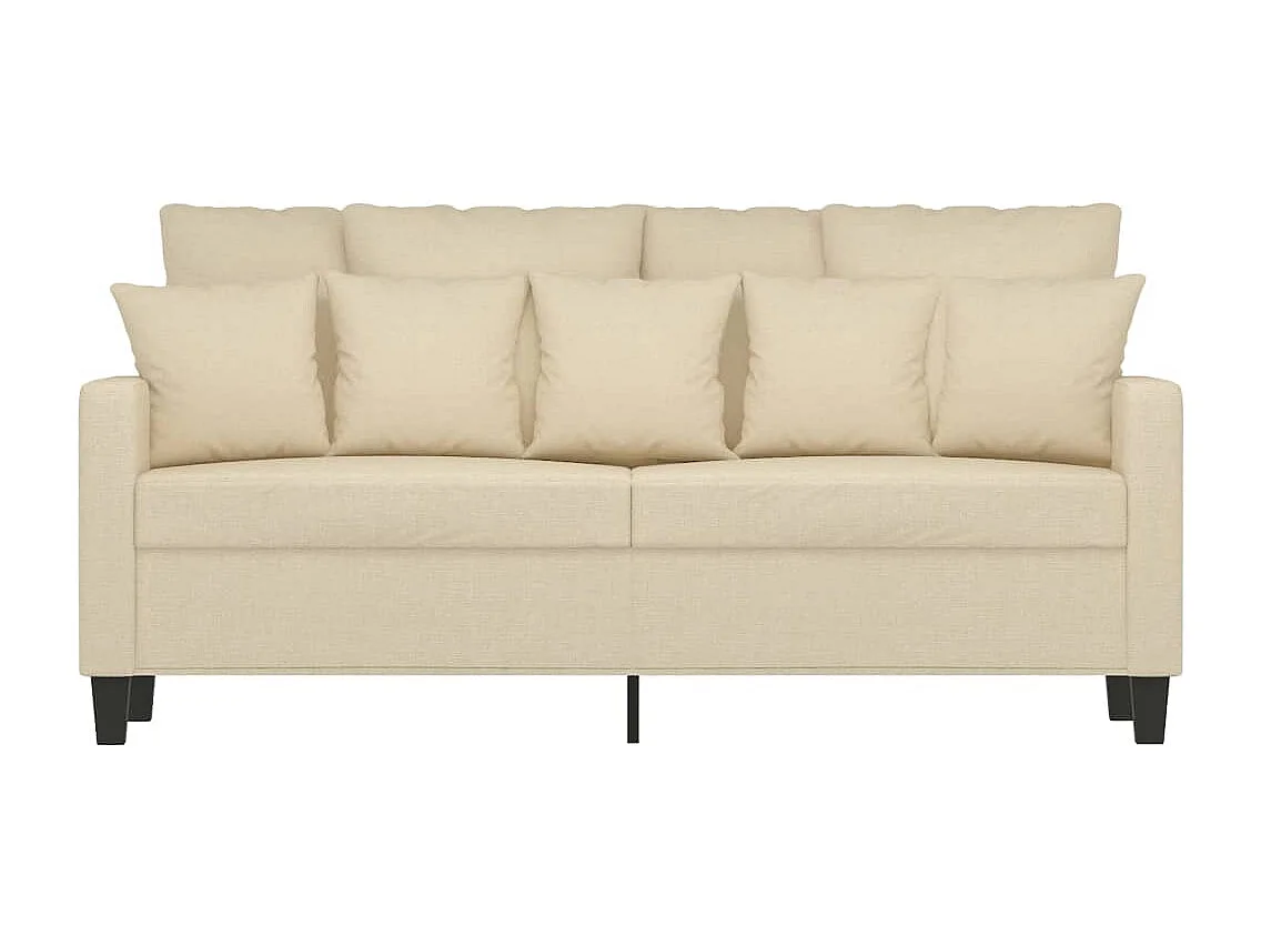 Canapé à 2 places Crème 140 cm Tissu