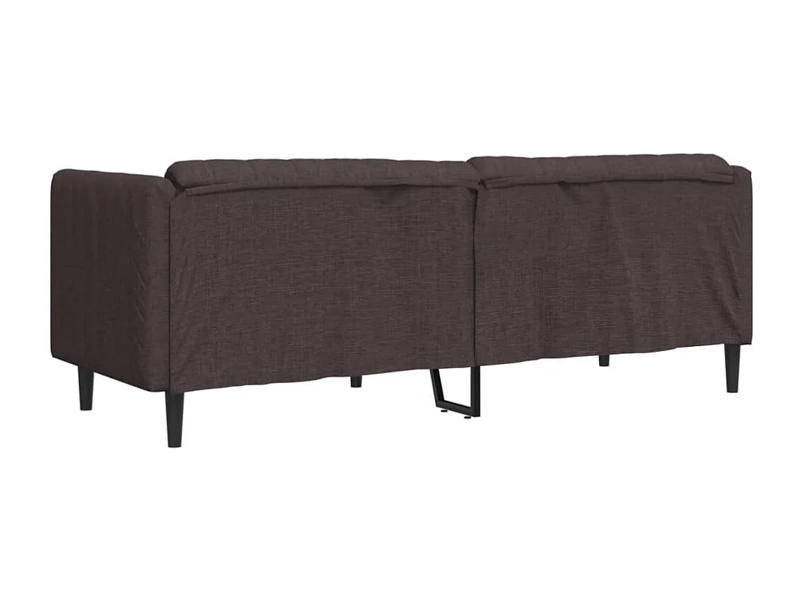 Driezitsbank stof donkerbruin