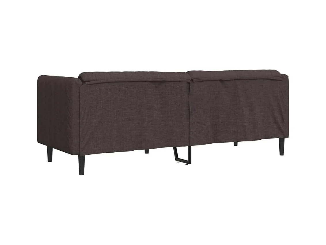 Canapé à 3 places marron foncé tissu