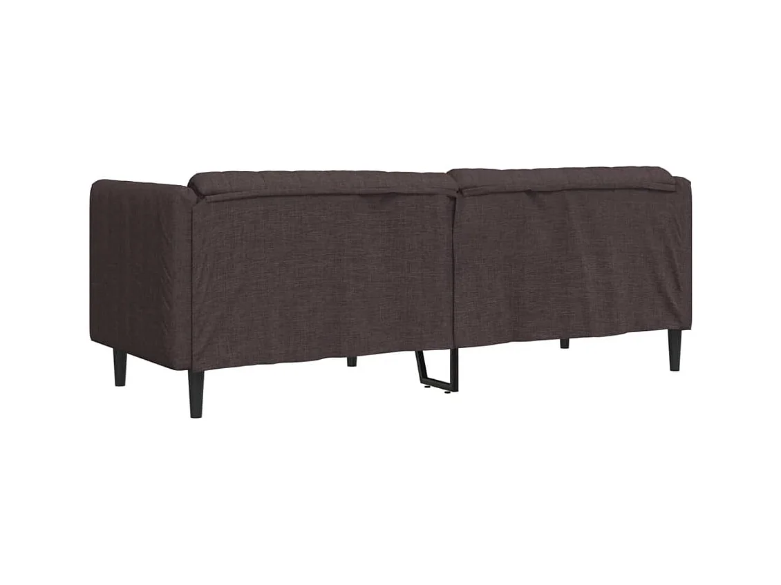 Canapé à 3 places marron foncé tissu