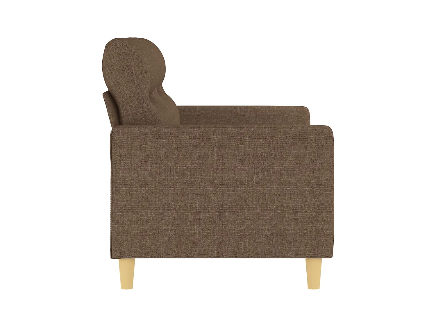 Canapé à 2 places Marron 120 cm Tissu