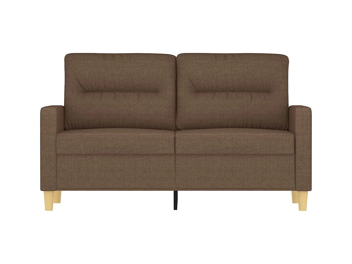 Canapé à 2 places Marron 120 cm Tissu