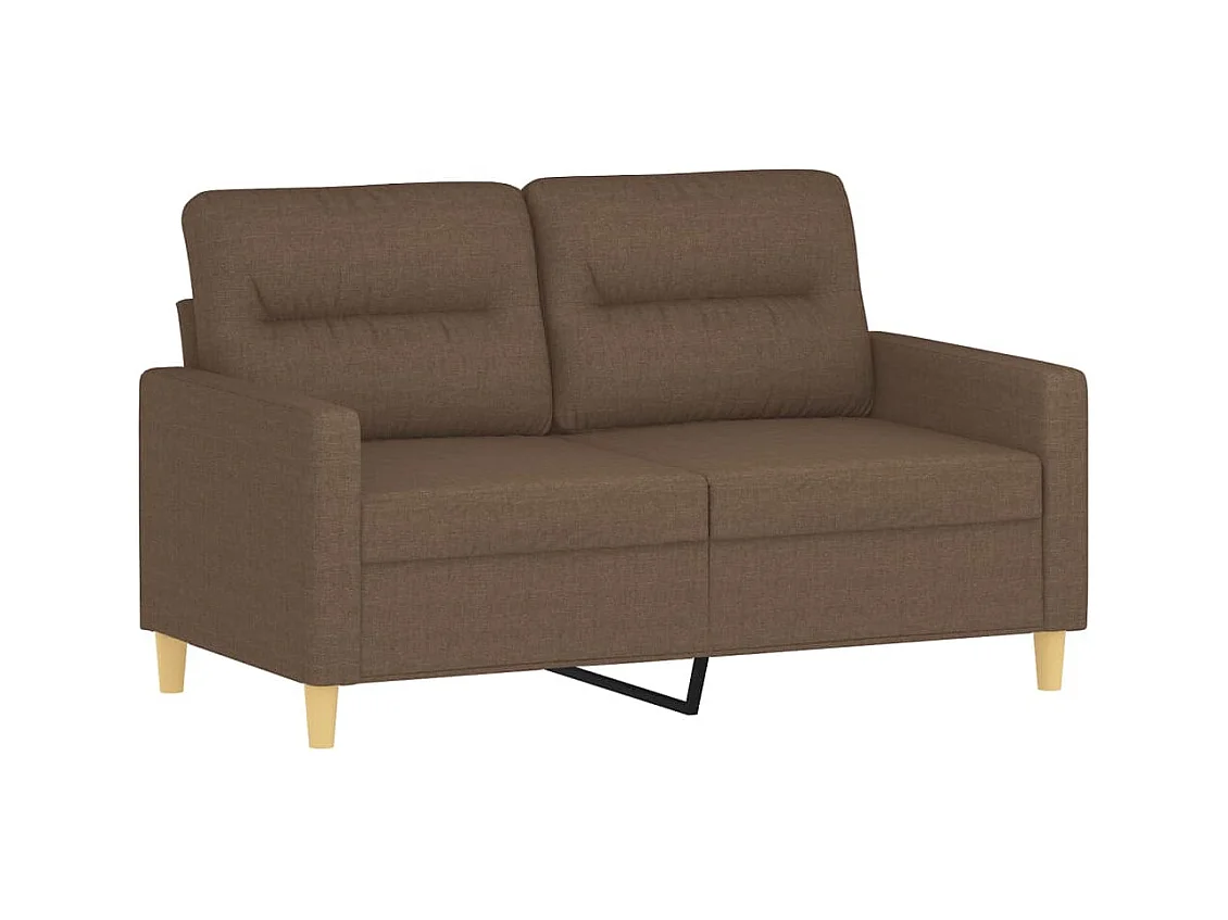 Canapé à 2 places Marron 120 cm Tissu