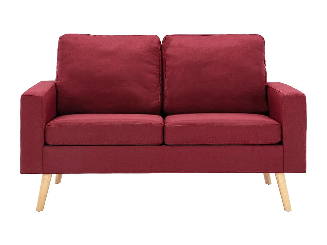 Canapé à 2 places Rouge bordeaux Tissu