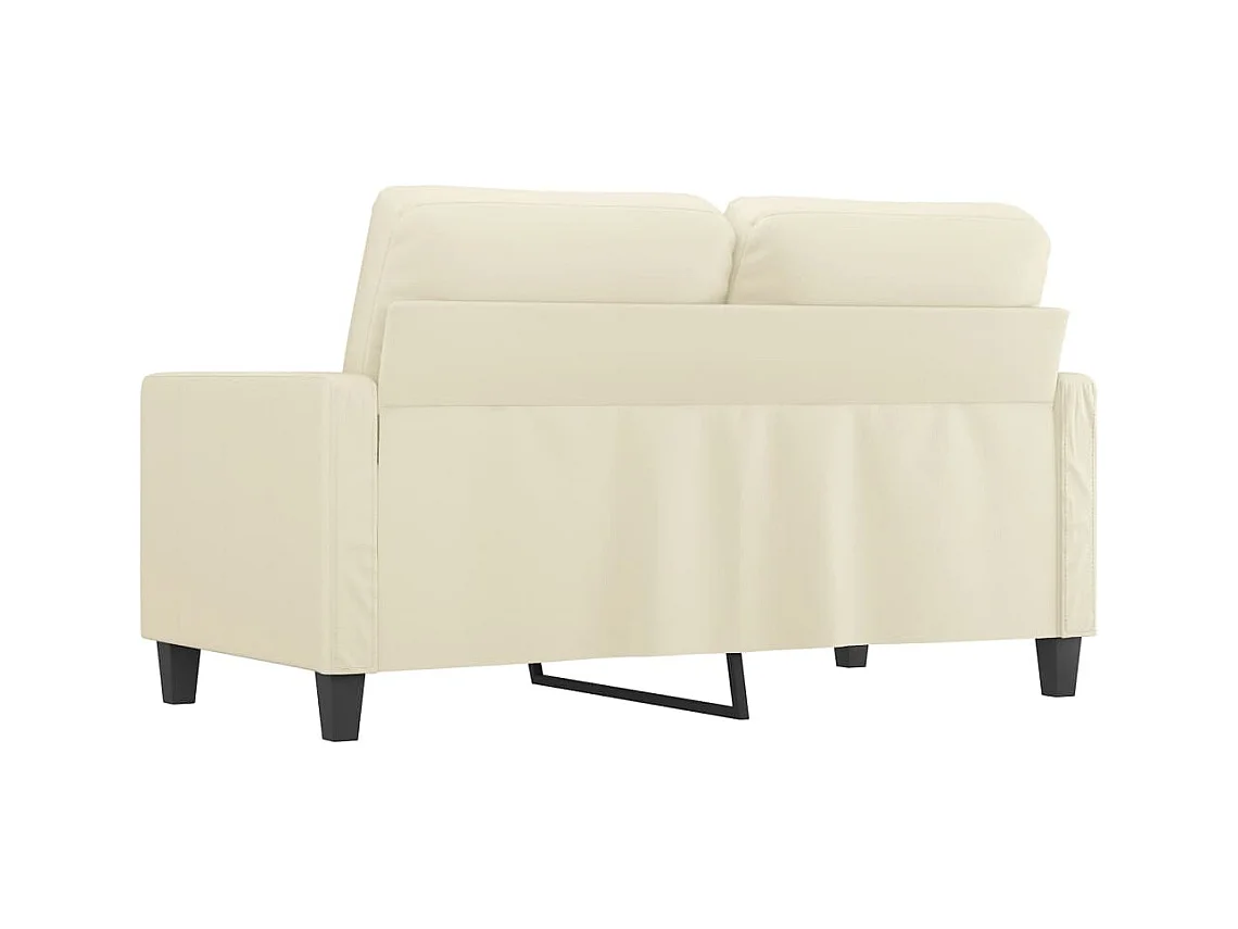 Canapé à 2 places Crème 120 cm Similicuir