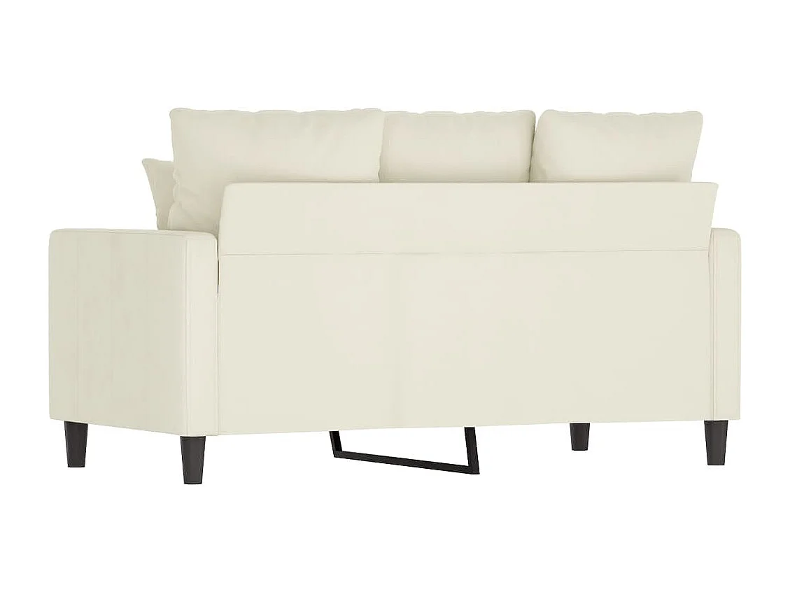 Tweezitsbank 120 cm fluweel crèmekleurig