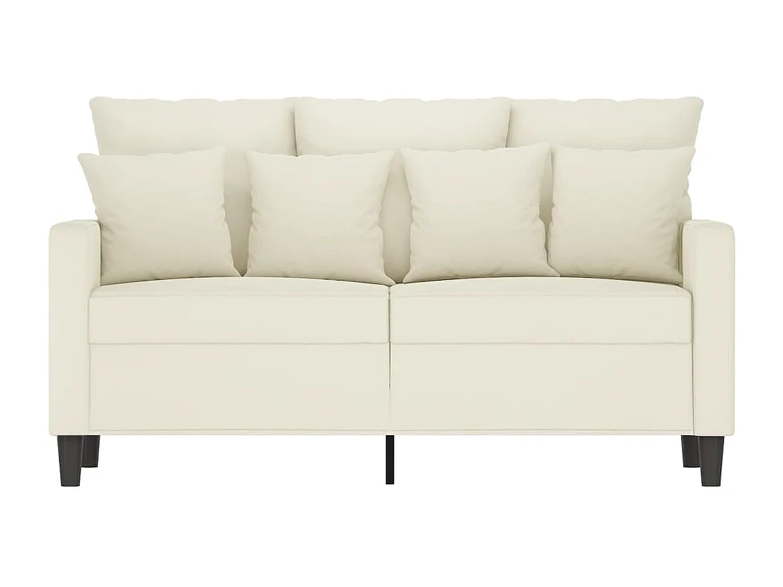 Canapé à 2 places Crème 120 cm Velours