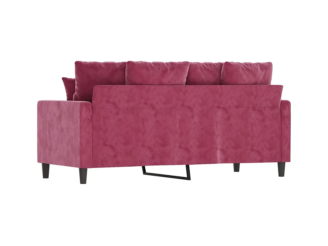 Canapé à 2 places Rouge bordeaux 140 cm Velours