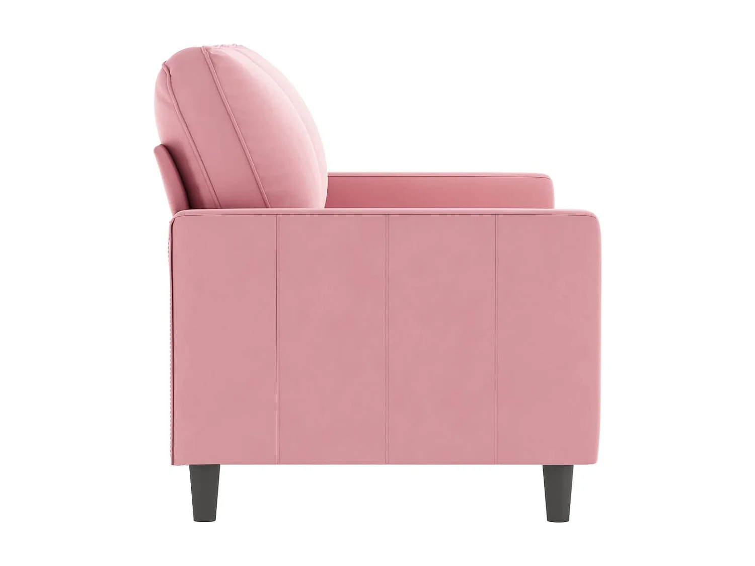 Sofá de 2 lugares veludo 120 cm rosa