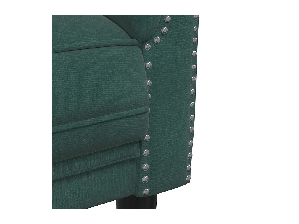 Canapé 2 places vert foncé velours