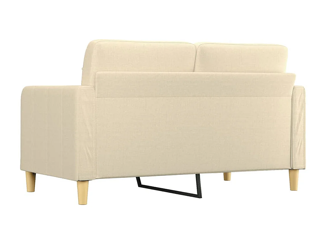 Tweezitsbank 140 cm stof crèmekleurig