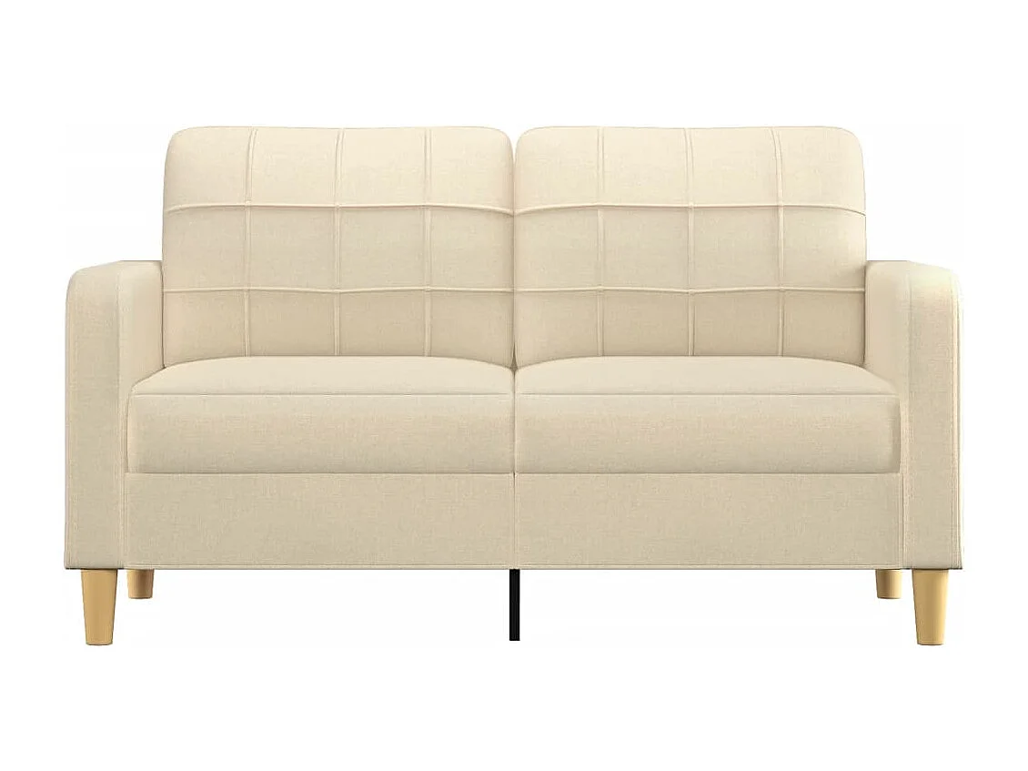 Canapé à 2 places Crème 140 cm Tissu