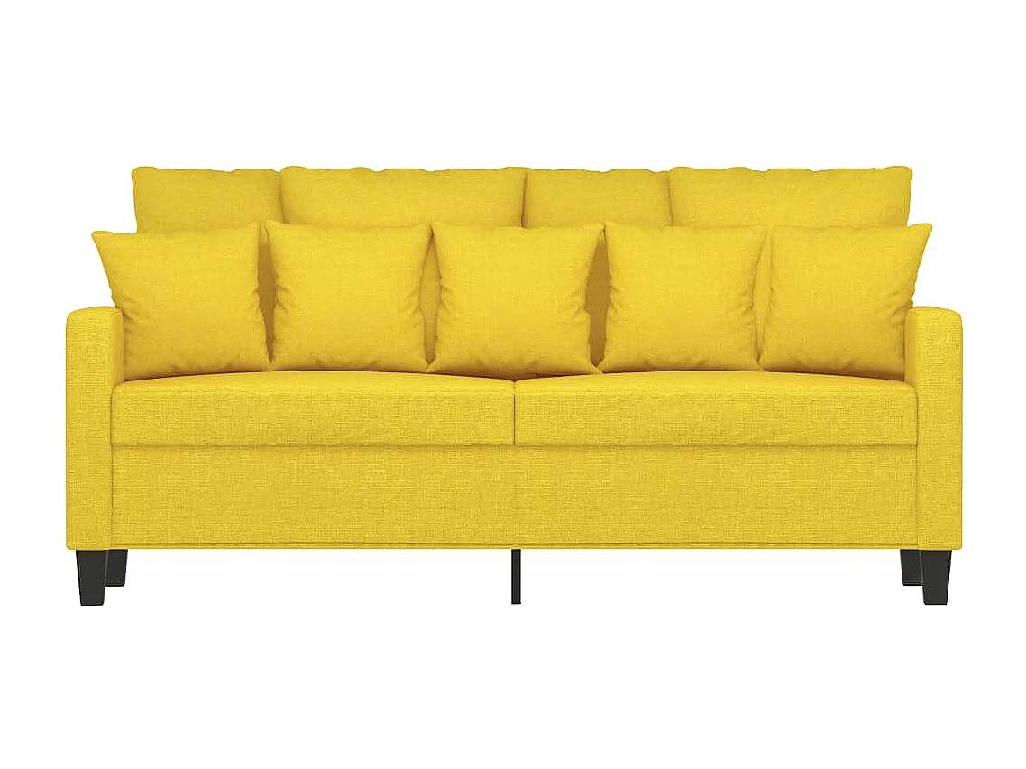 Tweezitsbank 140 cm stof lichtgeel