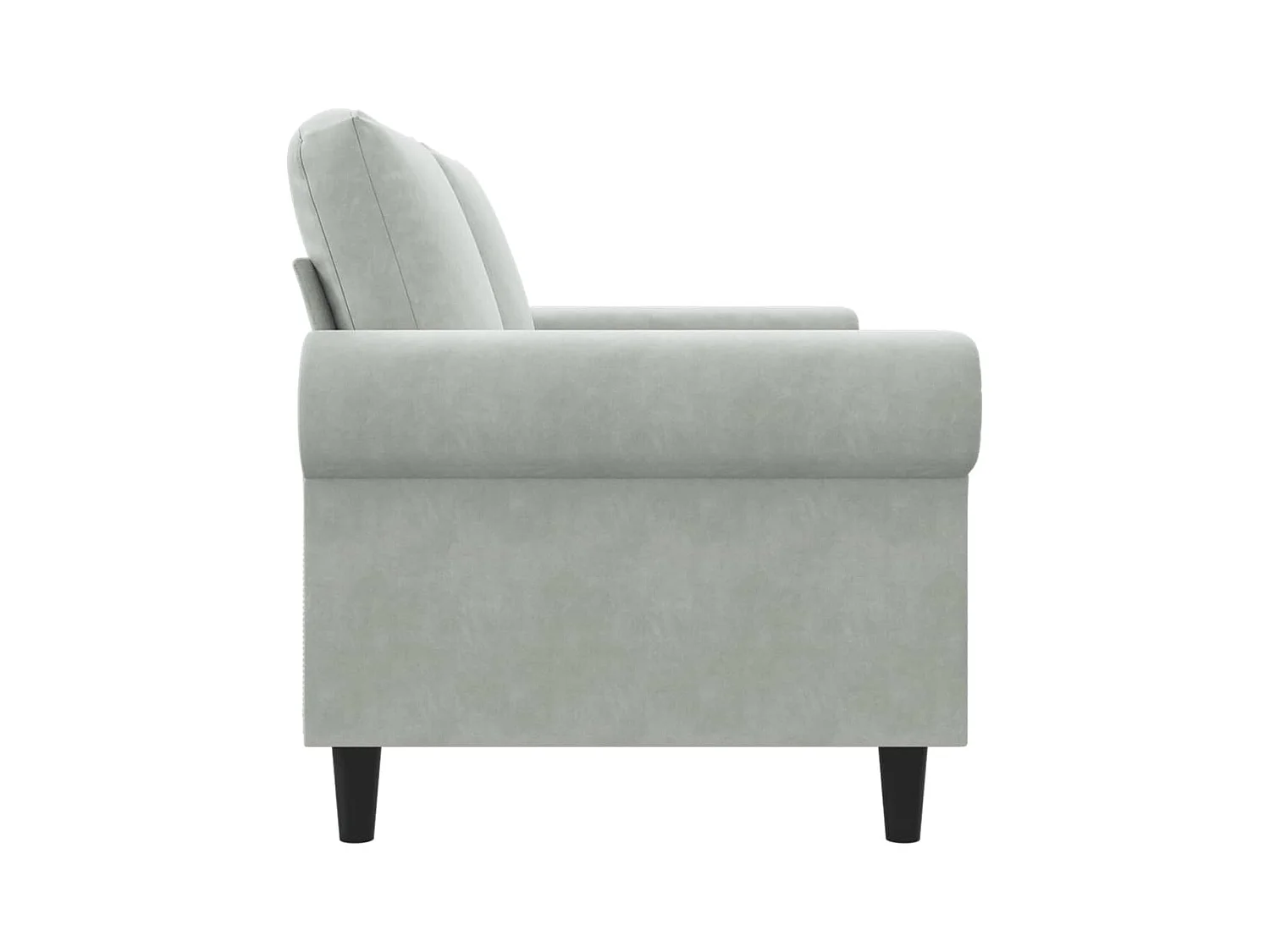 Canapé à 2 places Gris clair 140 cm Velours