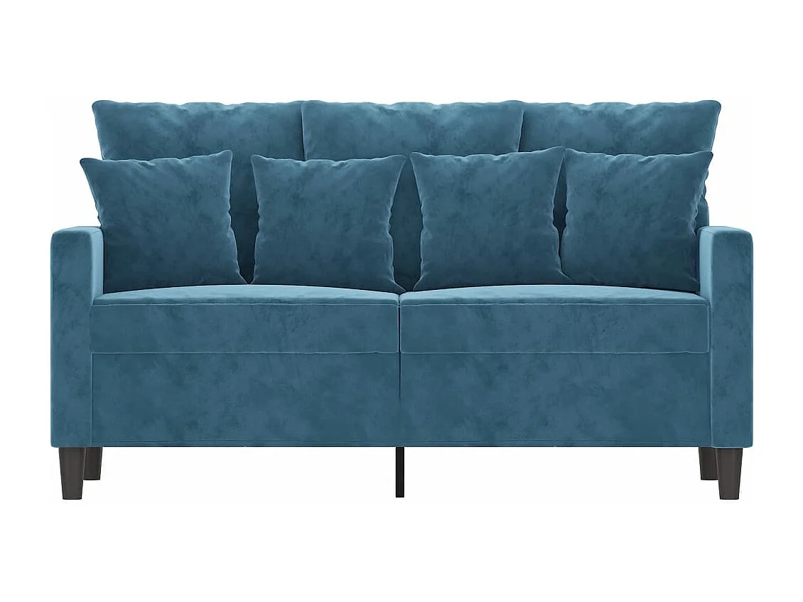 Canapé à 2 places Bleu 120 cm Velours
