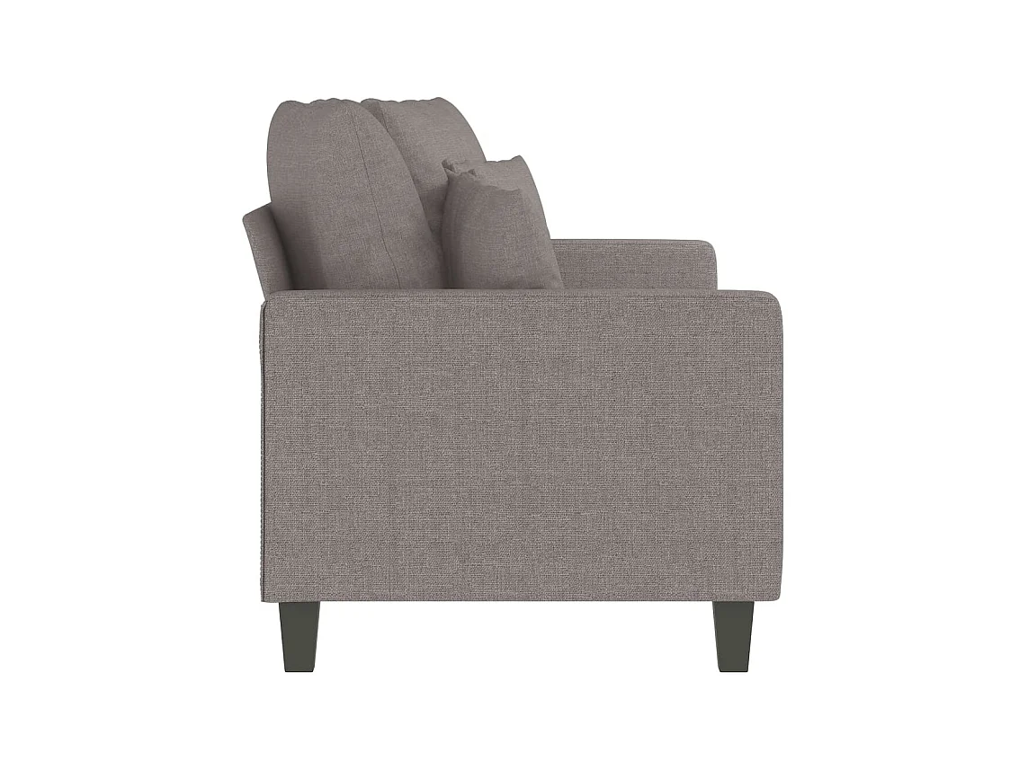Canapé à 2 places Taupe 140 cm Tissu