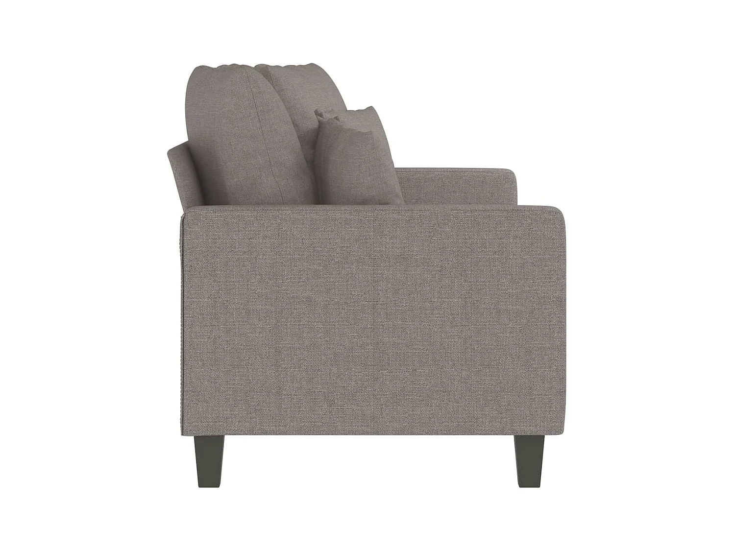 Canapé à 2 places Taupe 140 cm Tissu
