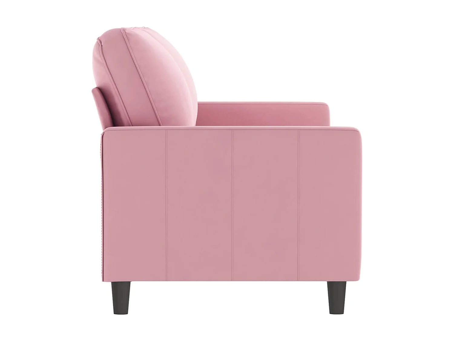 Tweezitsbank 140 cm fluweel roze