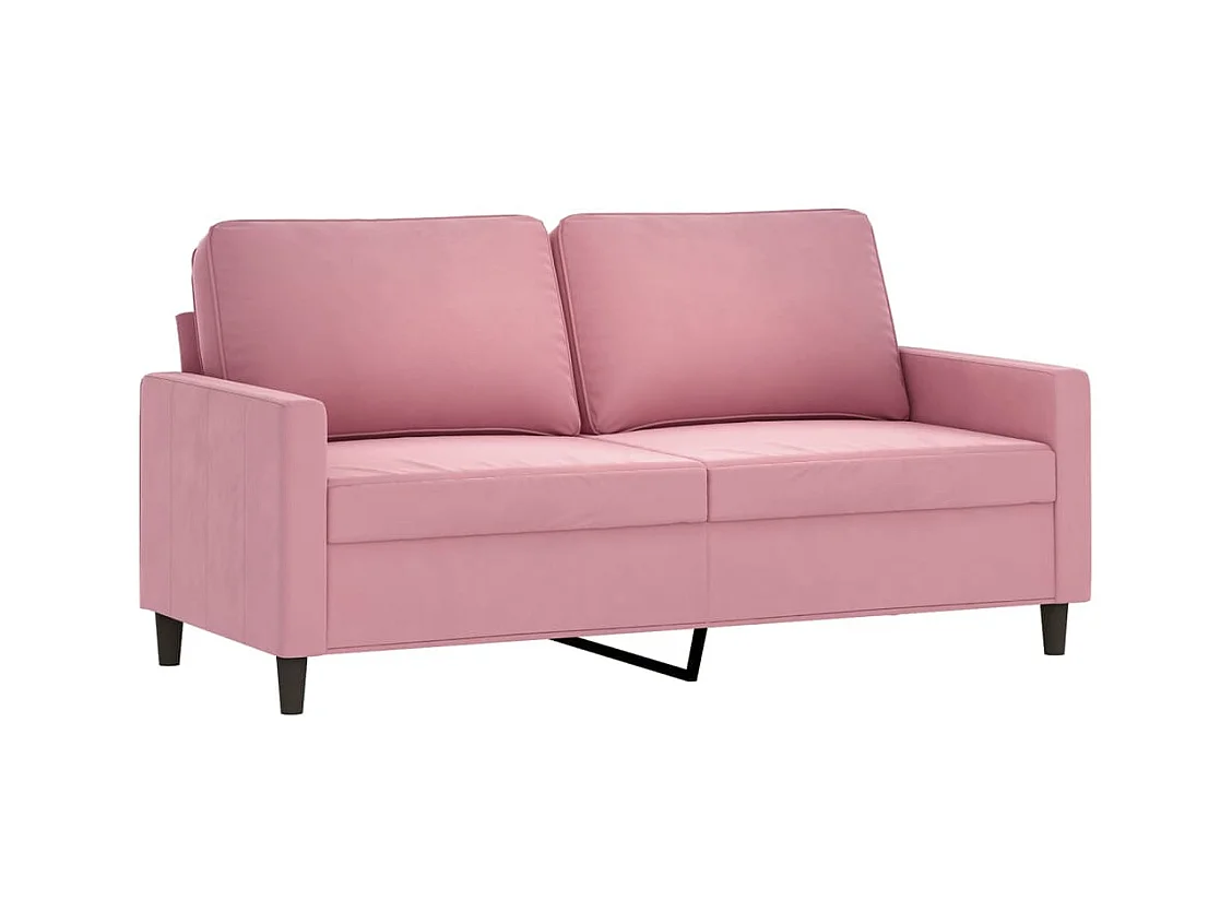 Canapé à 2 places Rose 140 cm Velours