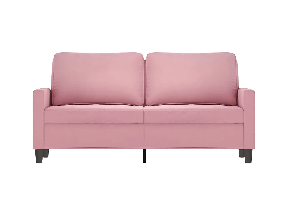 Canapé à 2 places Rose 140 cm Velours