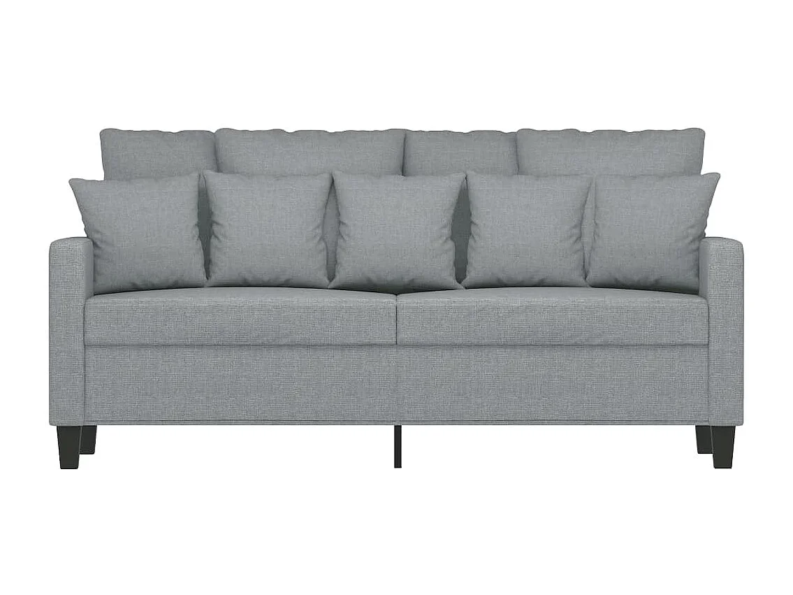 Canapé à 2 places Gris clair 140 cm Tissu