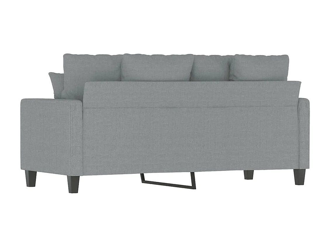 Canapé à 2 places Gris clair 140 cm Tissu
