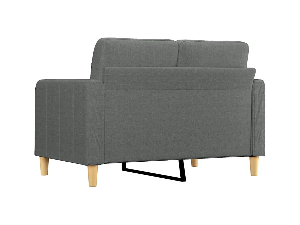 Canapé à 2 places Gris foncé 120 cm Tissu