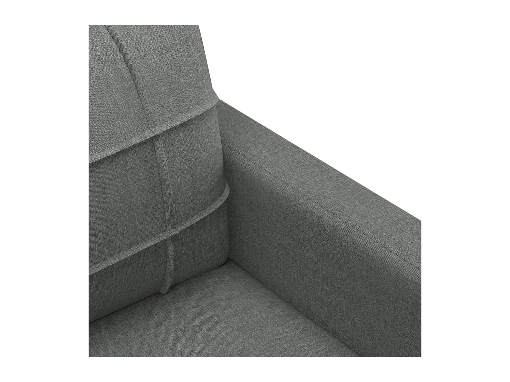 Canapé à 2 places Gris foncé 120 cm Tissu