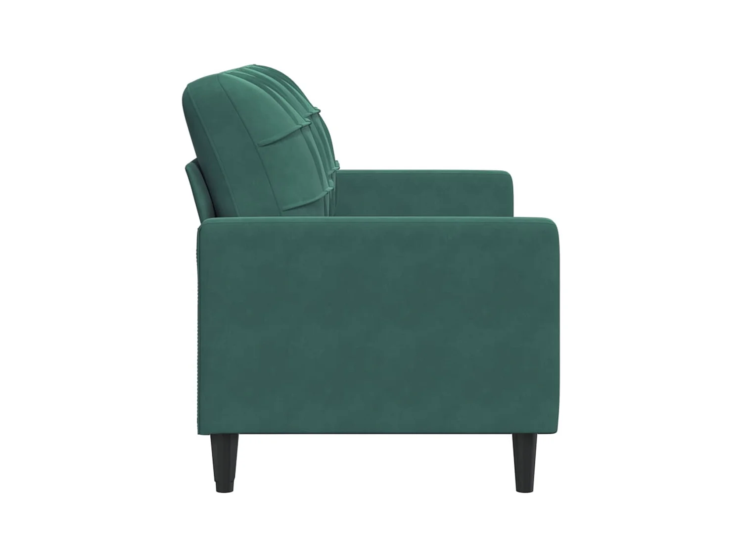 Canapé à 2 places Vert foncé 140 cm Velours