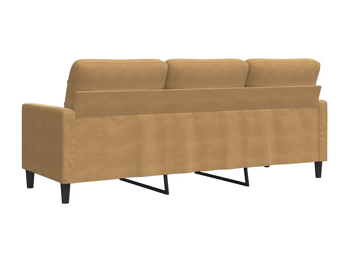 Canapé à 3 places Marron 180 cm Velours