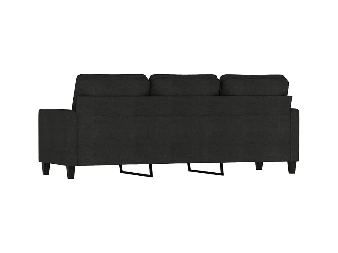 Canapé à 3 places Noir 180 cm Tissu