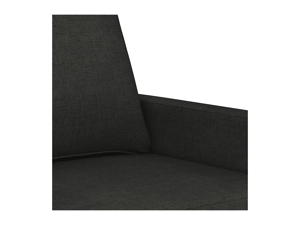 Canapé à 3 places Noir 180 cm Tissu