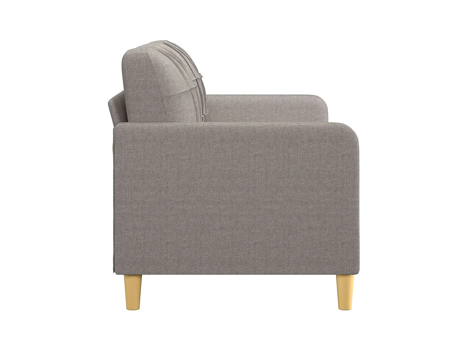 Canapé à 2 places Taupe 140 cm Tissu