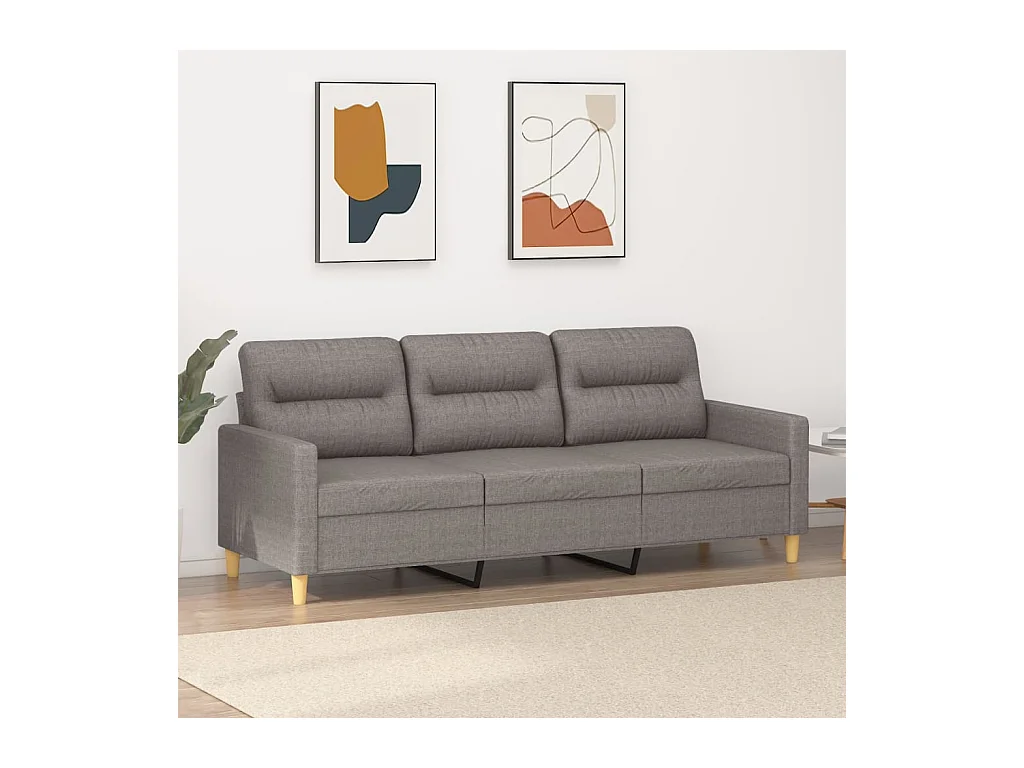 Canapé à 3 places Taupe 180 cm Tissu