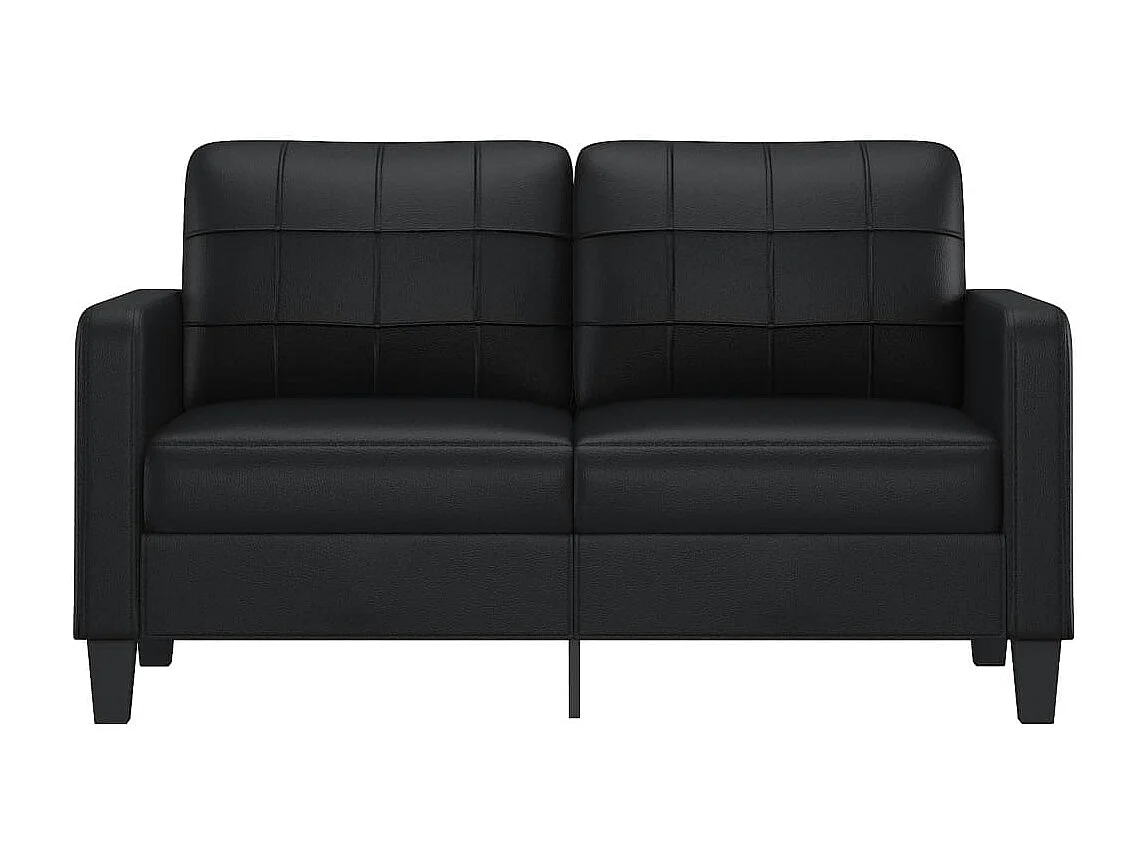 Tweezitsbank 140 cm kunstleer zwart