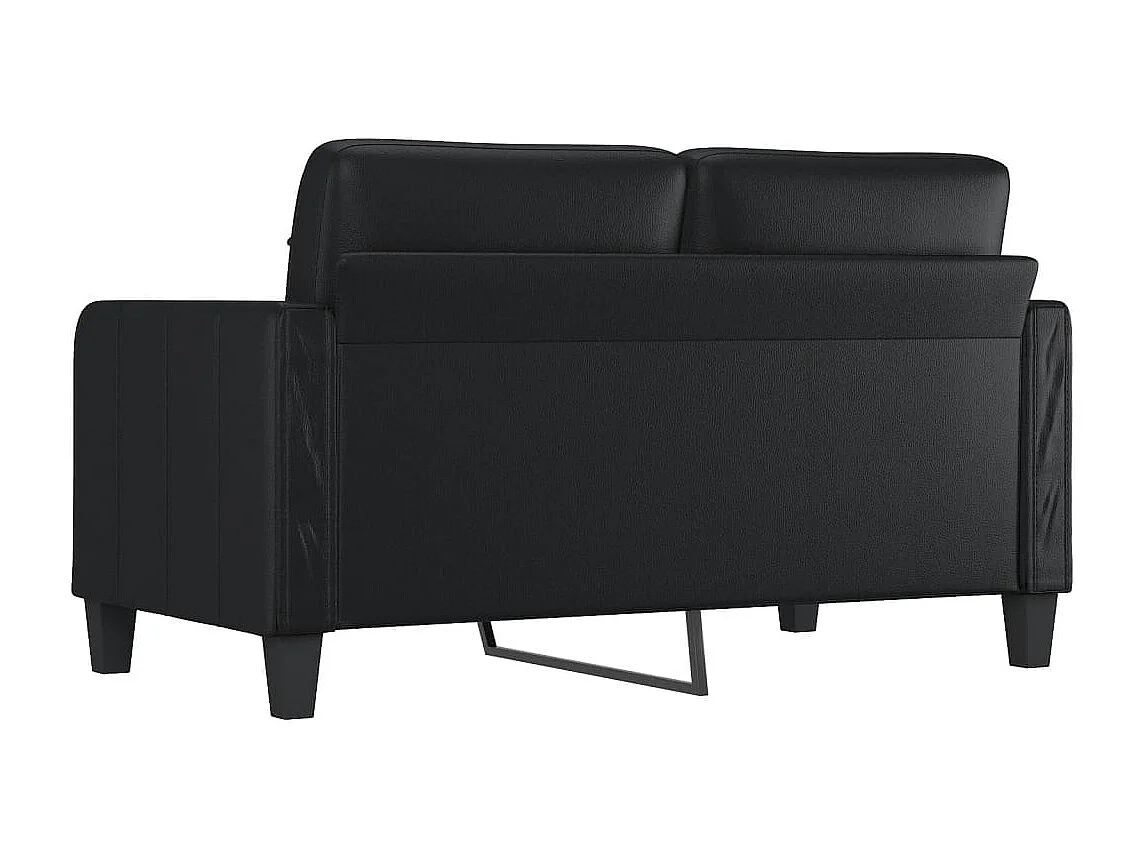 Tweezitsbank 140 cm kunstleer zwart