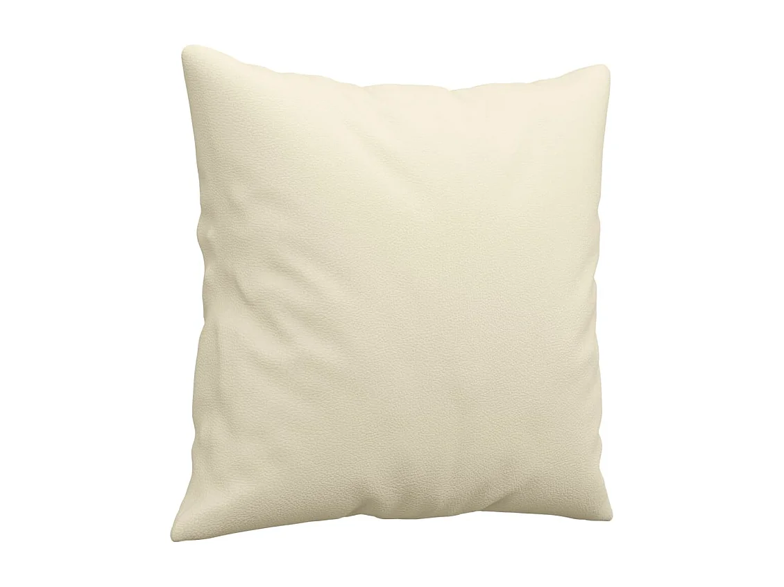 Canapé 2 places avec oreillers crème 120 cm similicuir