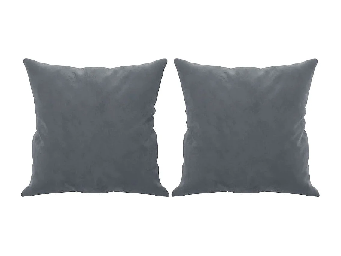 Canapé 2 places avec oreillers gris foncé 140 cm velours