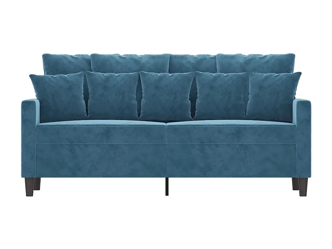 Canapé à 2 places Bleu 140 cm Velours