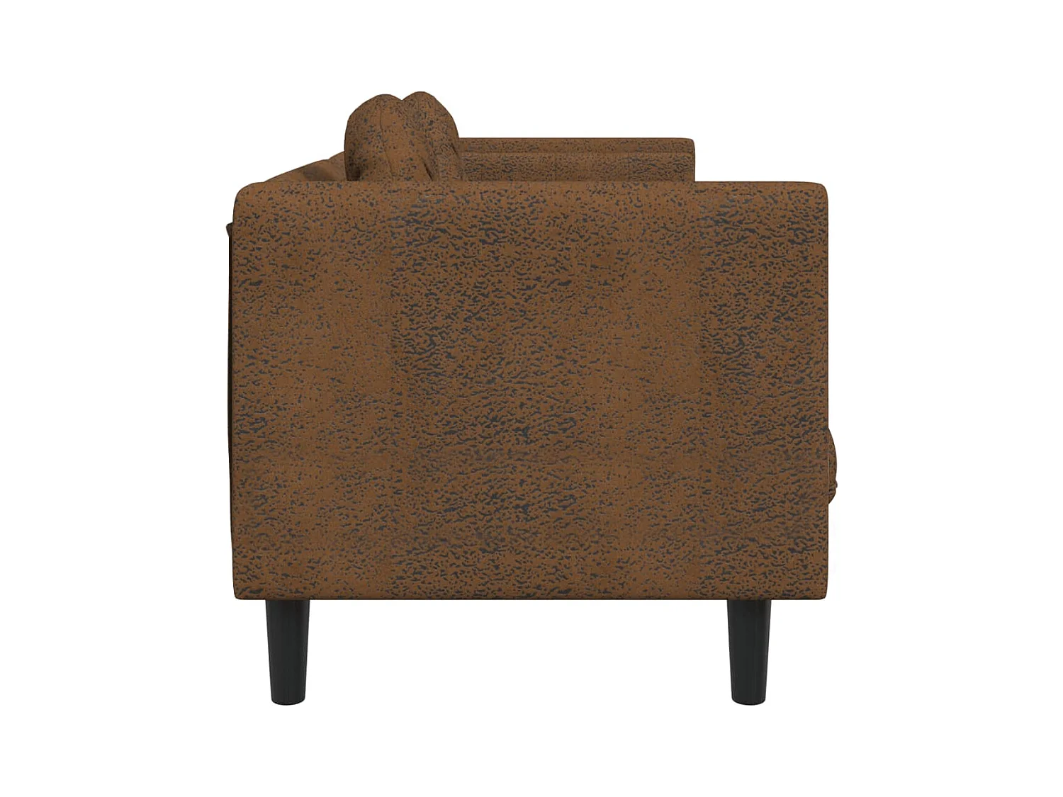 Canapé avec coussins 3 places marron velours