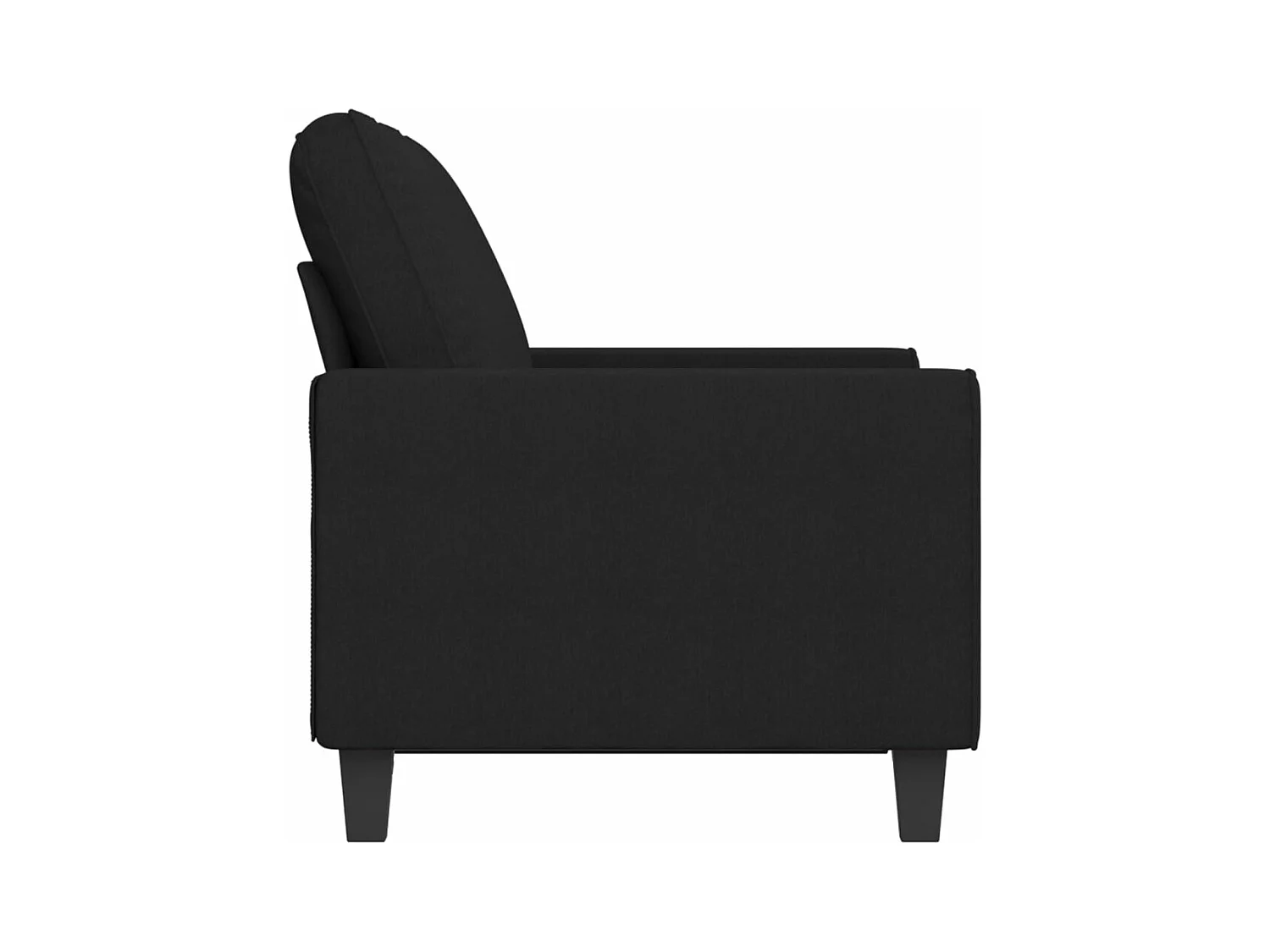 Canapé à 2 places Noir 120 cm Tissu