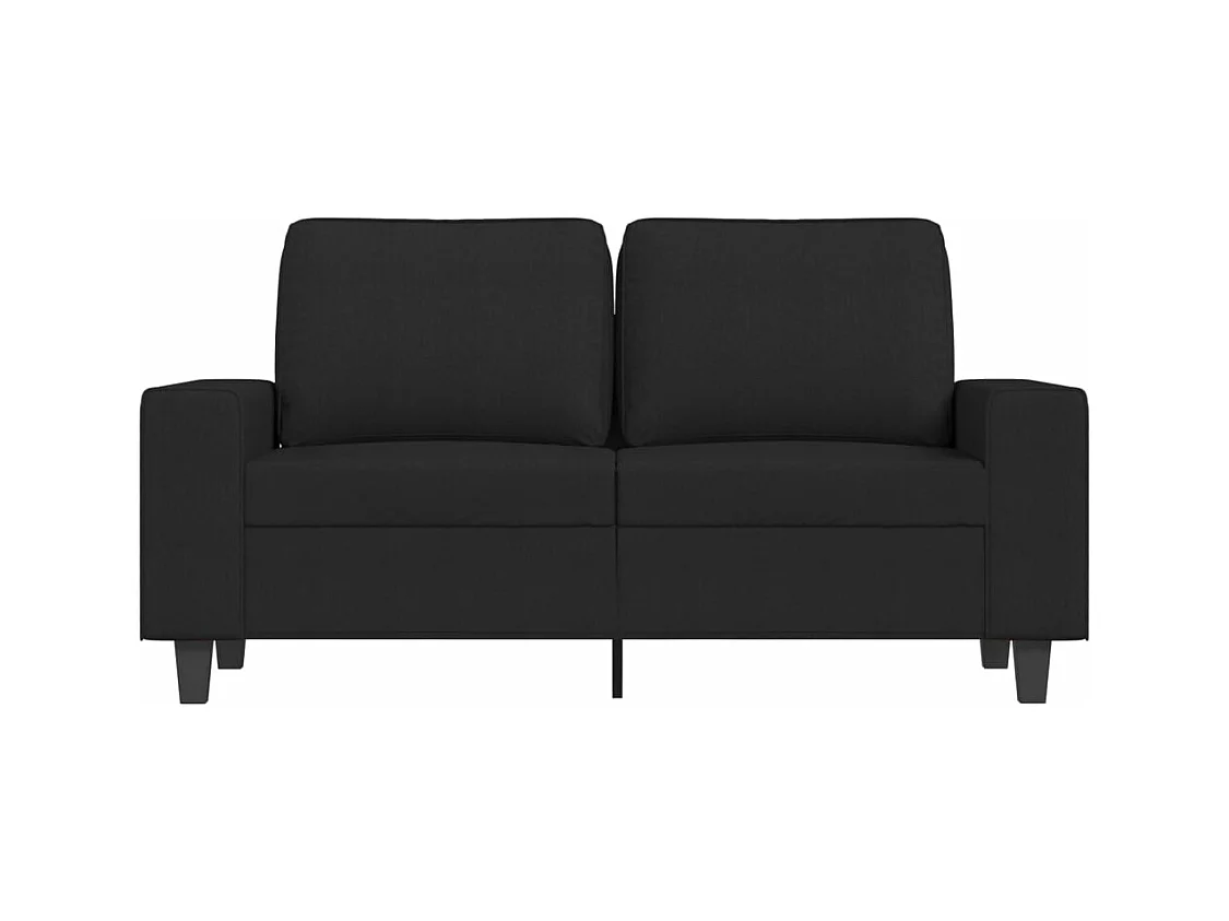 Canapé à 2 places Noir 120 cm Tissu