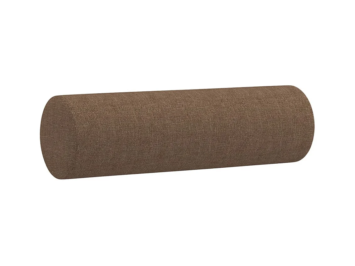 Canapé 2 places avec oreillers décoratifs marron 140 cm tissu