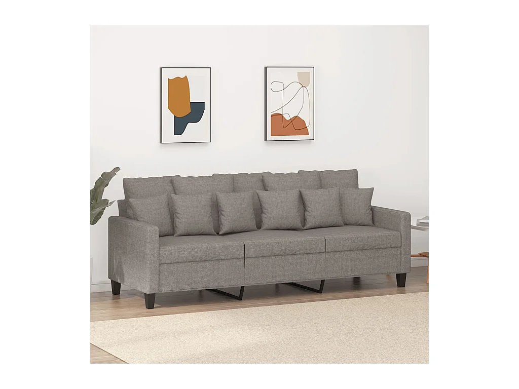 Canapé à 3 places Taupe 180 cm Tissu