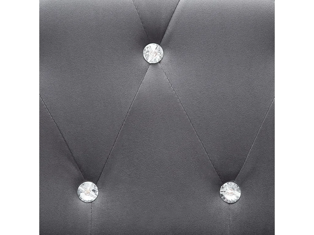 Canapé à 3 places Revêtement en velours 199 x 75 x 72 cm Gris