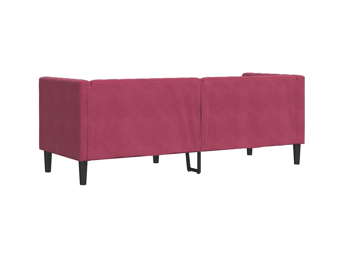 Canapé Chesterfield avec traversins 3 places velours