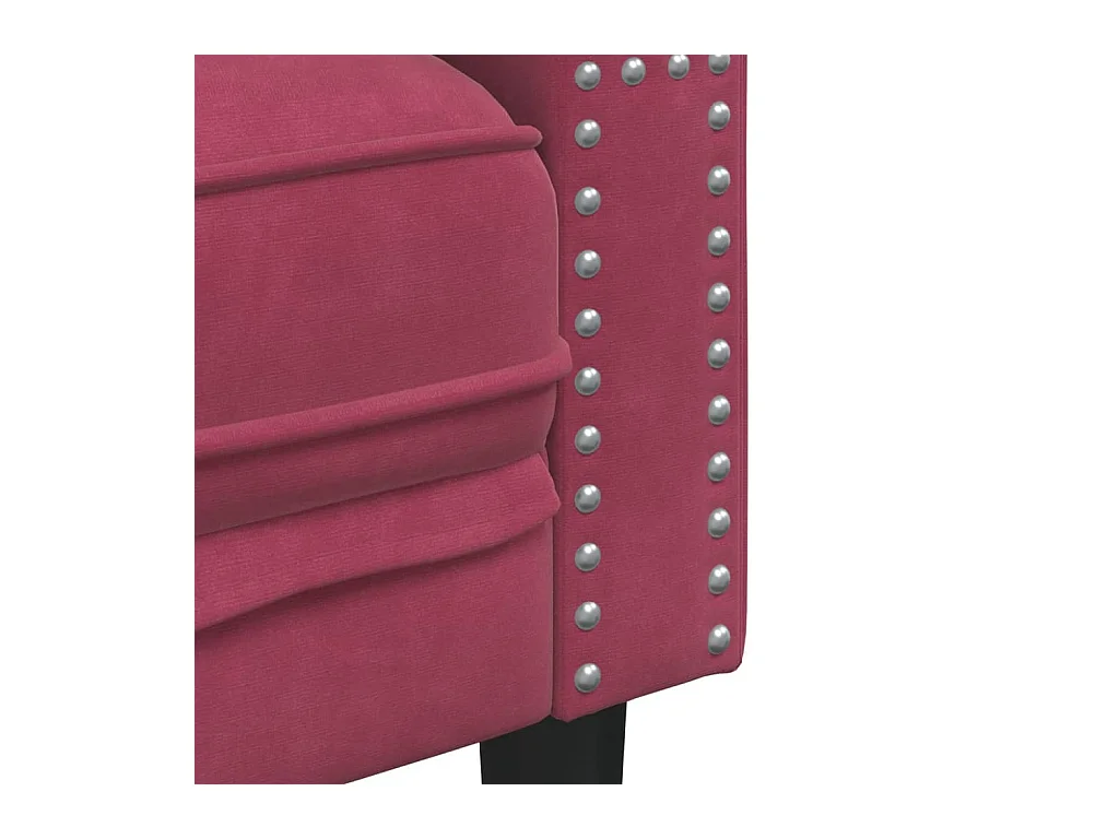 Canapé Chesterfield avec traversins 3 places velours