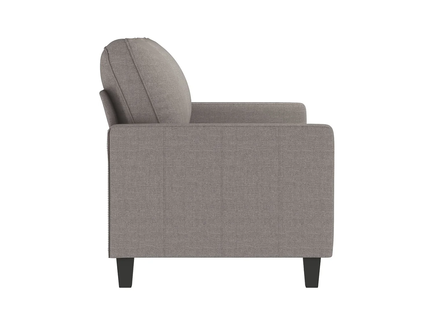 Canapé à 2 places Taupe 140 cm Tissu