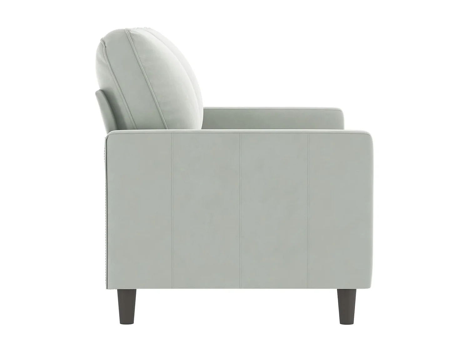 Canapé à 2 places Gris clair 120 cm Velours